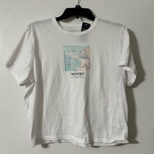 Monet Beach Embroidered Short Sleeve Tee Sz Large